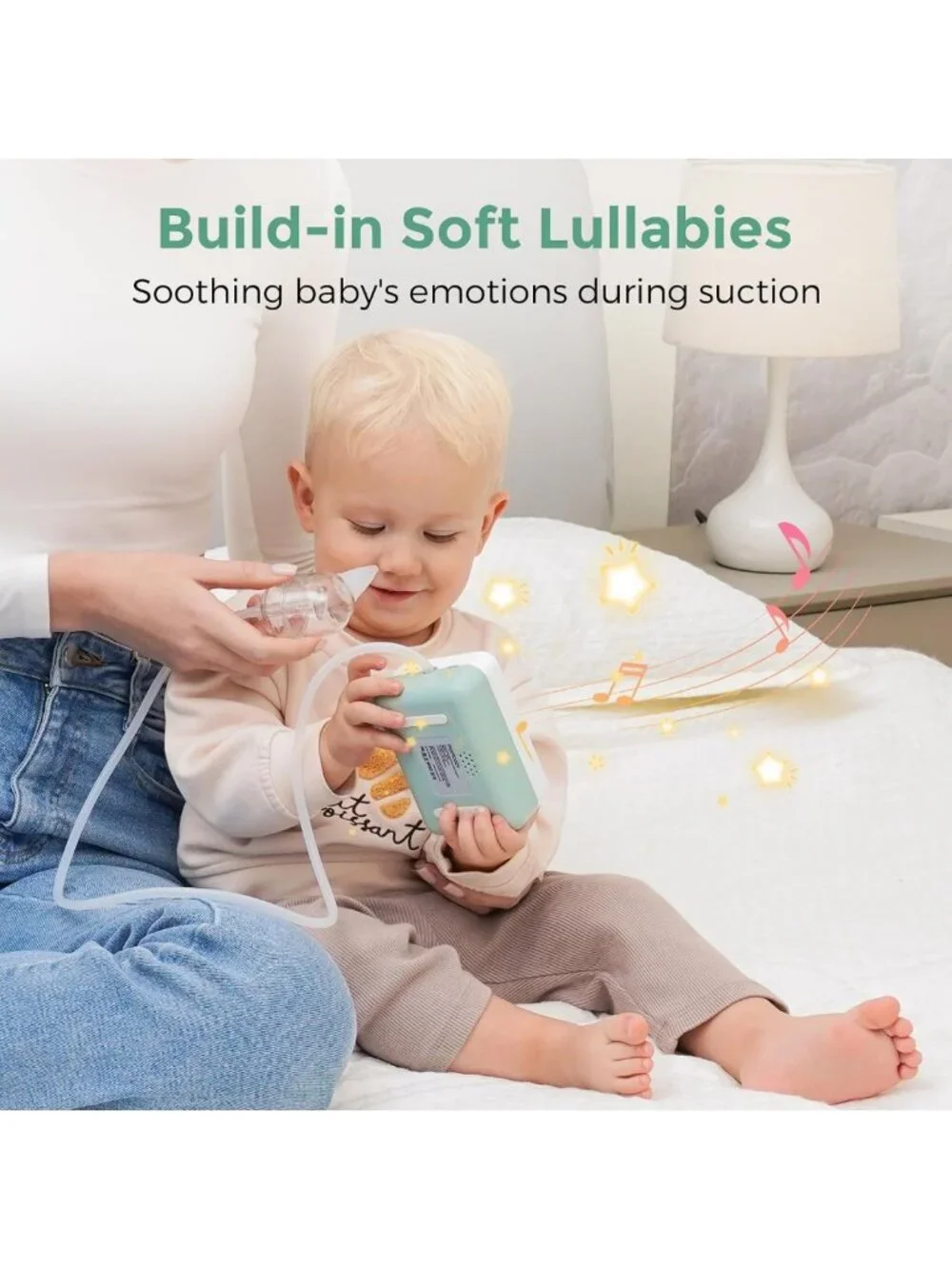Hospital-Grade Baby Nasal Aspirator, 70 KPa Suction, 9 Adjustable Levels